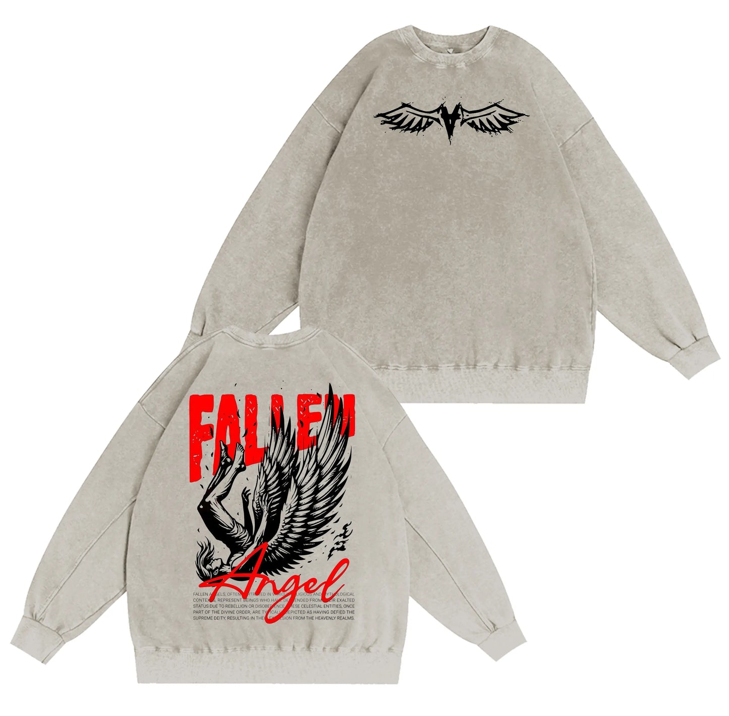 Vintage Fallen Angel Christian Washed T-shirt/Crewneck/Hoodie