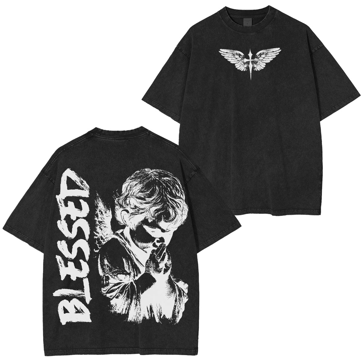 Blessed Angel Washed Unisex T-Shirt