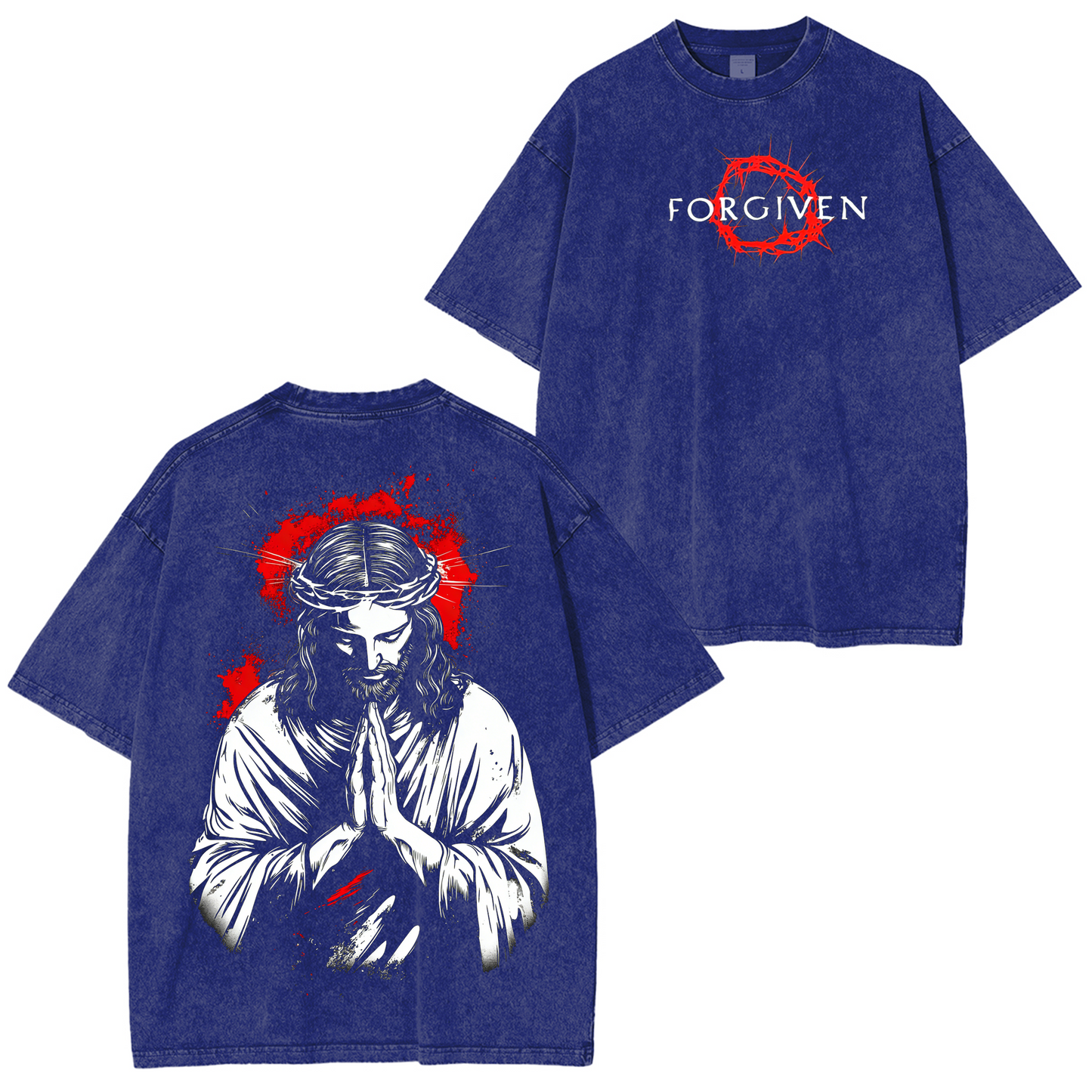 Forgiven,Vintage Jesus Christ Washed T-shirt/Crewneck/Hoodie