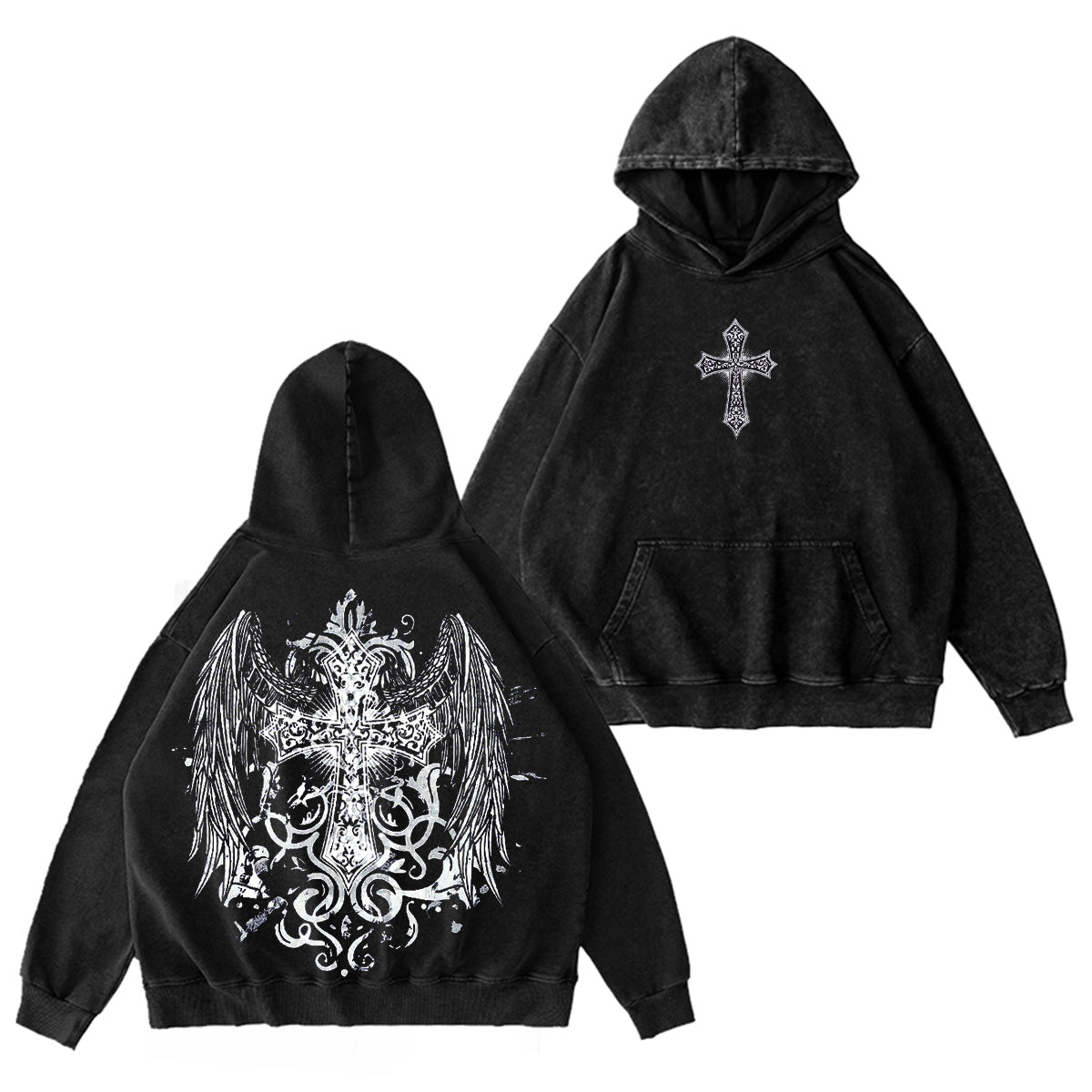 Wings of Conviction Ornate Cross Vintage Washed T-shirt/Crewneck/Hoodie