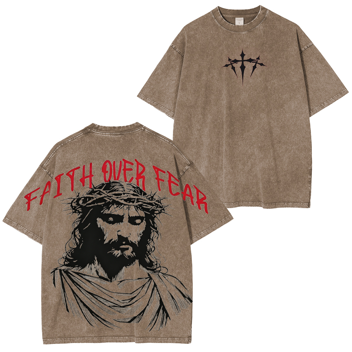 Faith Over Fear Vintage Washed Unisex T-Shirt