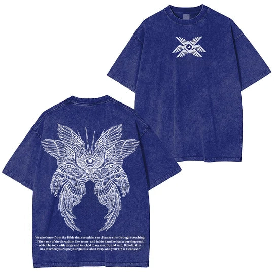 Seraphim Angel Divine Wings : Seraphim can cleanse sins through burning Washed Unisex T-Shirt