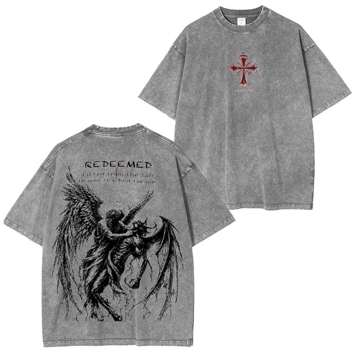 Redeemed Angel Vintage Washed Christian T Shirt
