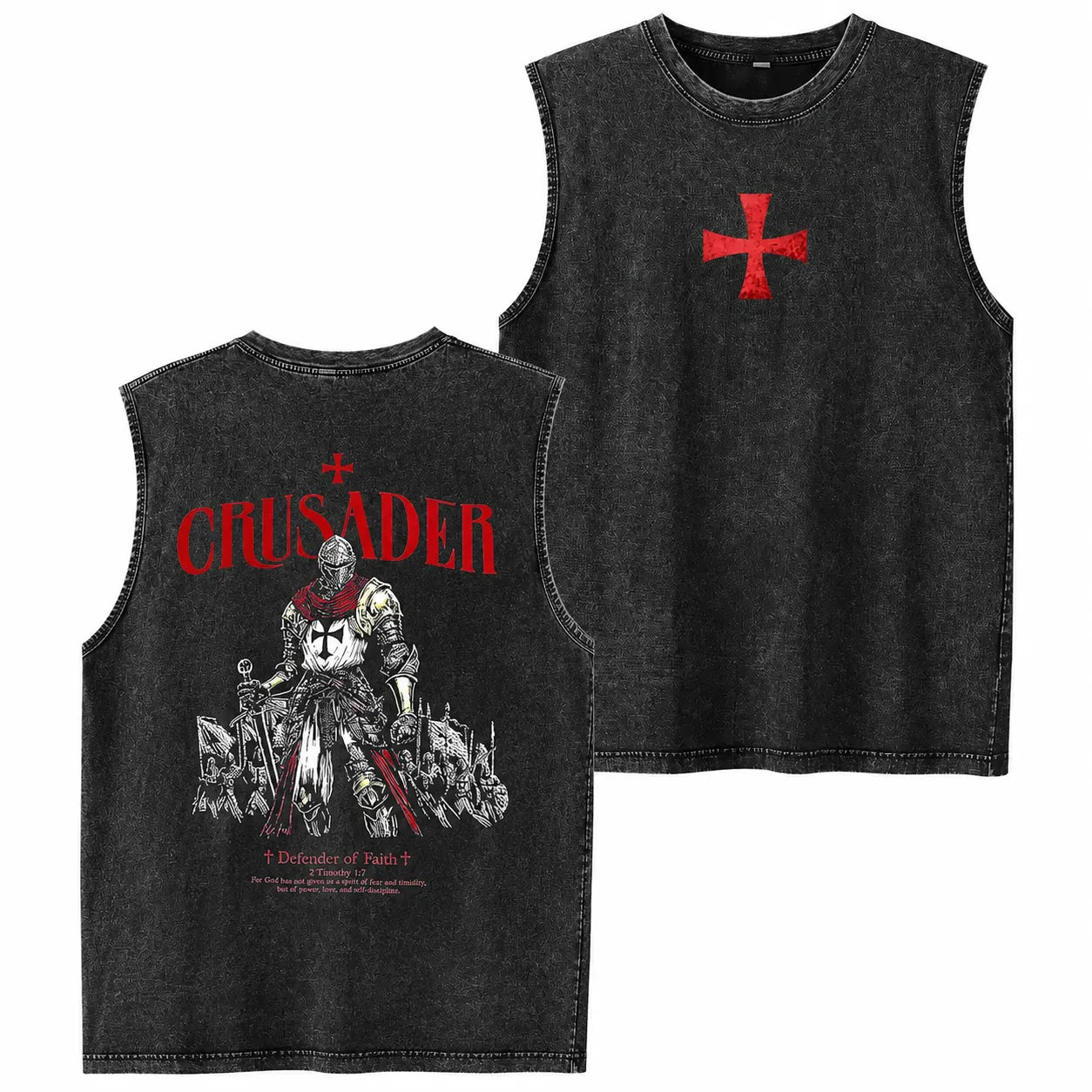 Vintage knight Christian Washed Tank top