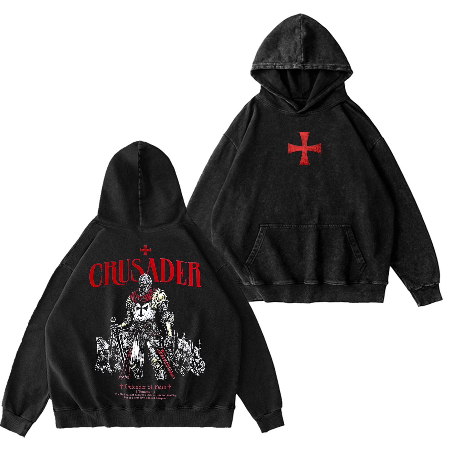 Vintage knight Christian Washed T-shirt/Crewneck/Hoodie