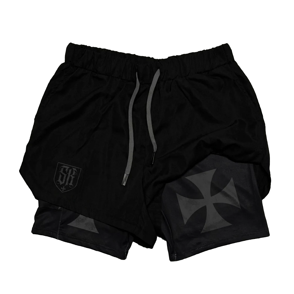 Crusader Cross Performance Shorts Black