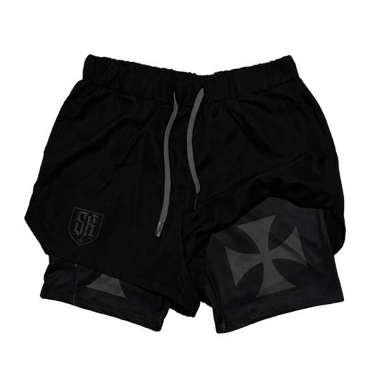 Crusader Cross Performance Shorts Black