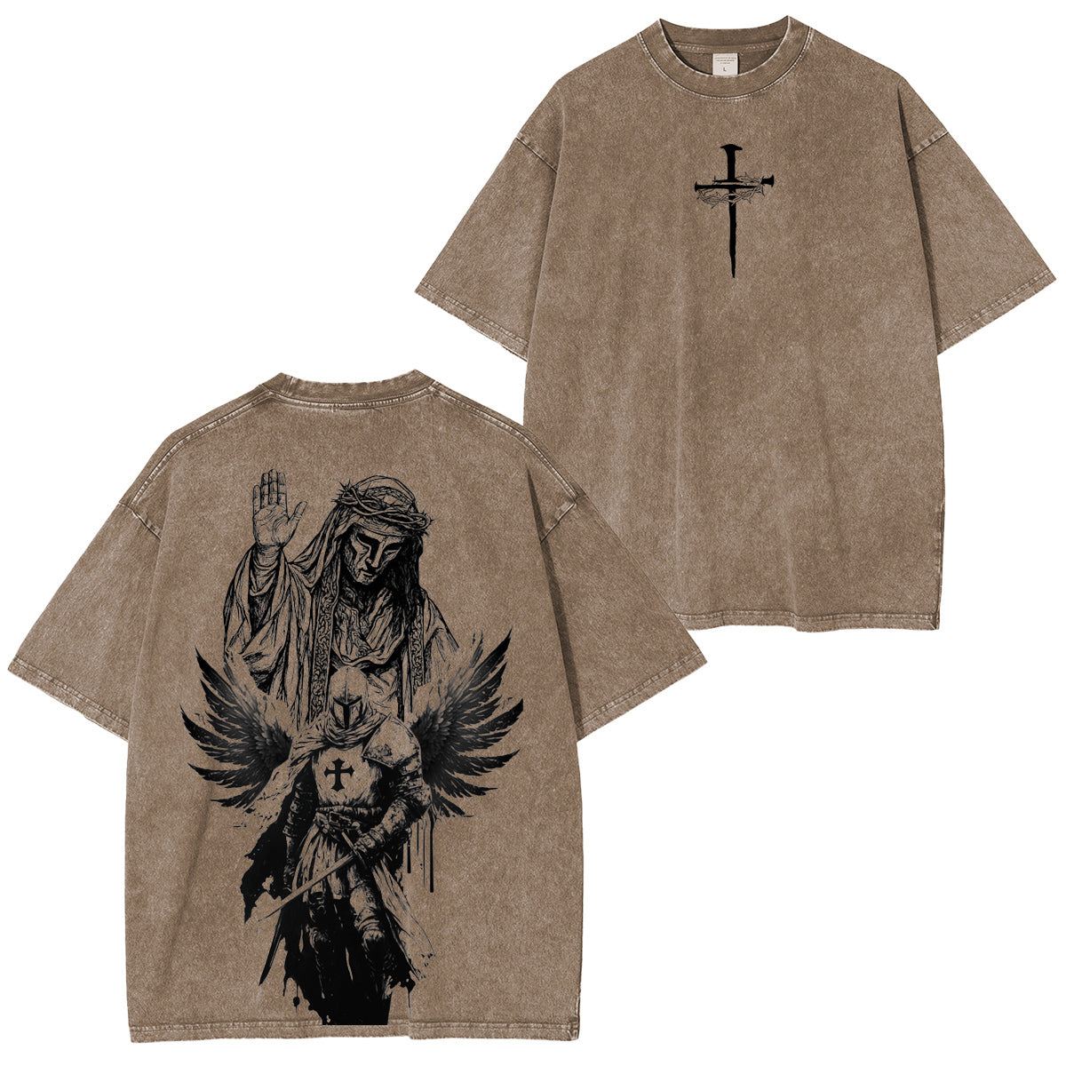 Angel Knight Washed Unisex T-Shirt