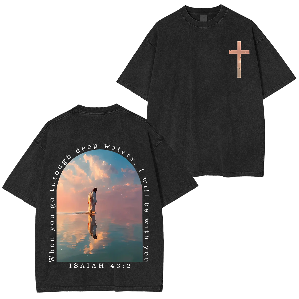 Sea Turtle I Will Be With You Vintage Washed Unisex T-Shirt