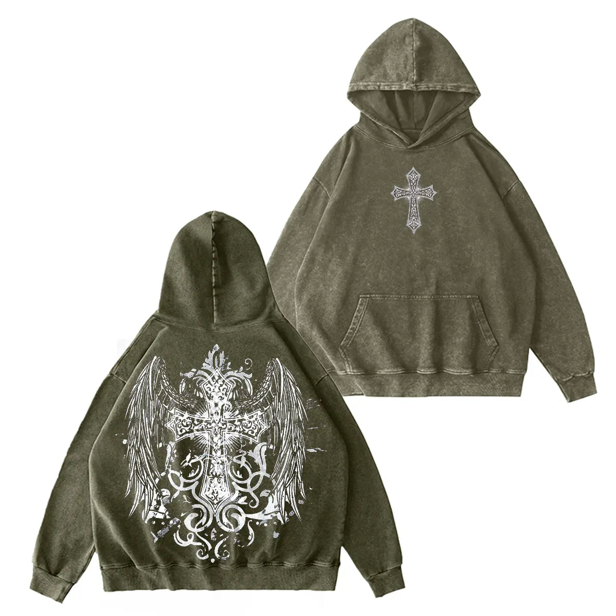 Wings of Conviction Ornate Cross Vintage Washed T-shirt/Crewneck/Hoodie