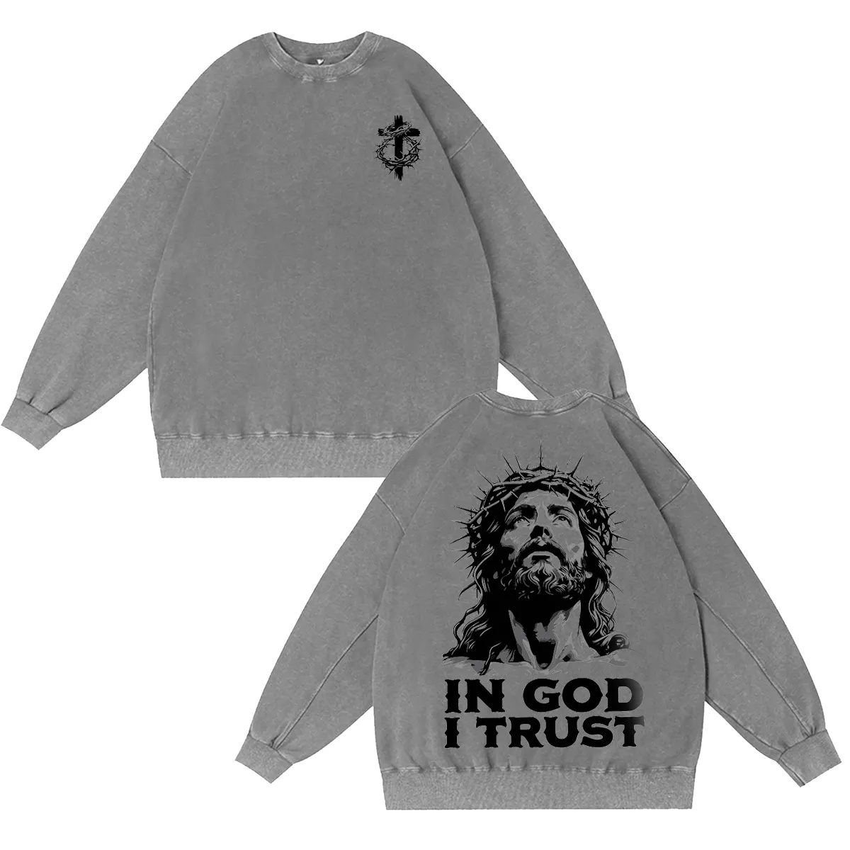 Christus Vincit, Christus Regnat, Christus Imperat  Washed T-shirt/Crewneck/Hoodie