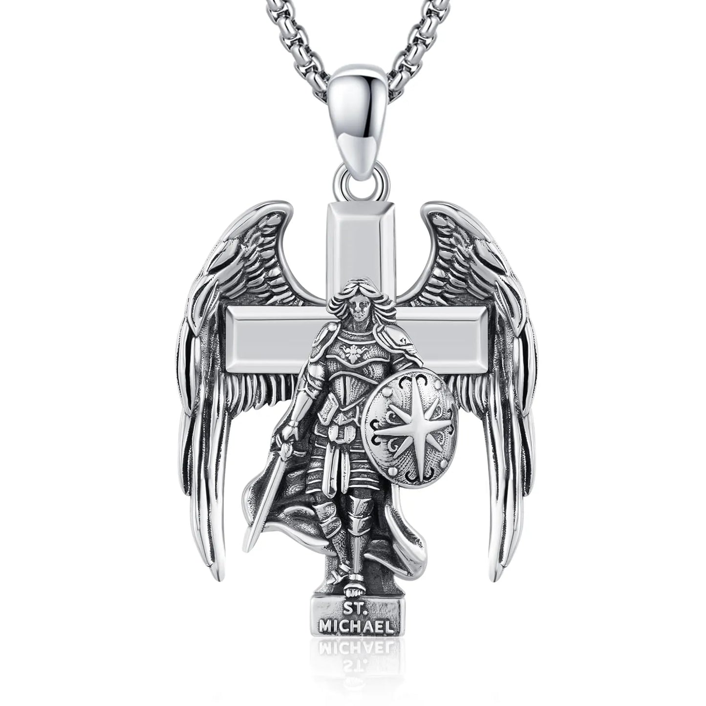 Large St Michael Pendant Necklace