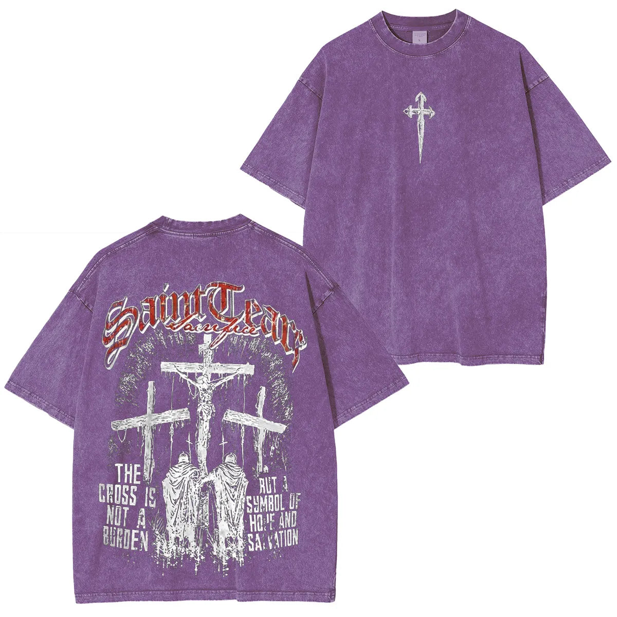 Cross of Salvation Vintage Washed Christian T-Shirt