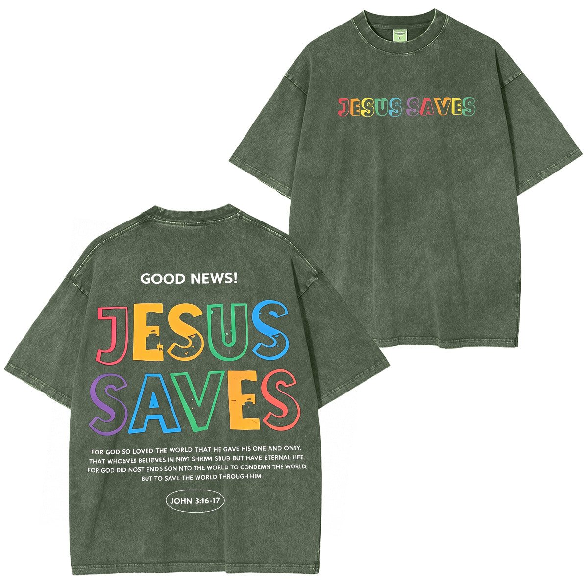 Christian Jesus Bible Verse Washed Unisex T-Shirt