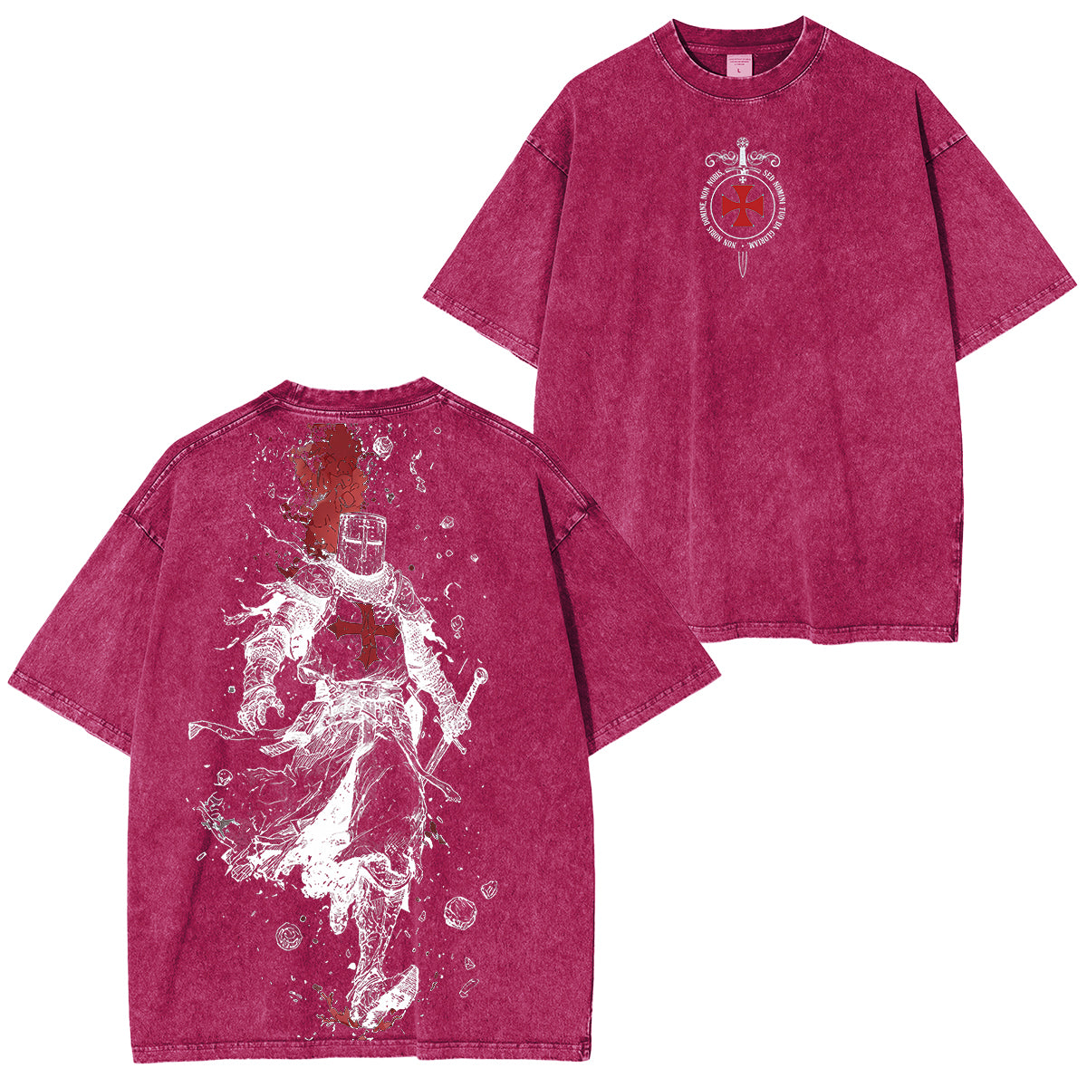 Crusader Knight Washed Unisex T-Shirt