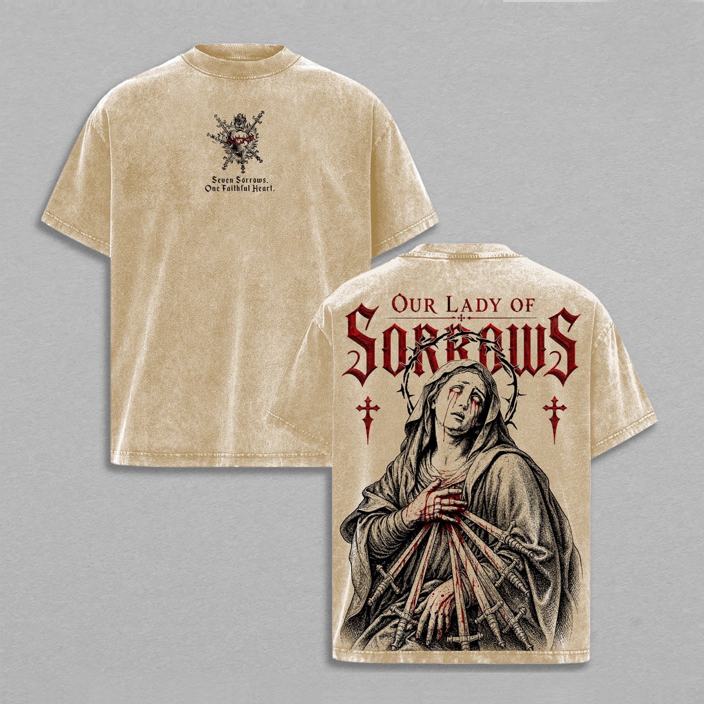 Our Lady of Sorrows Washed Unisex T-Shirt