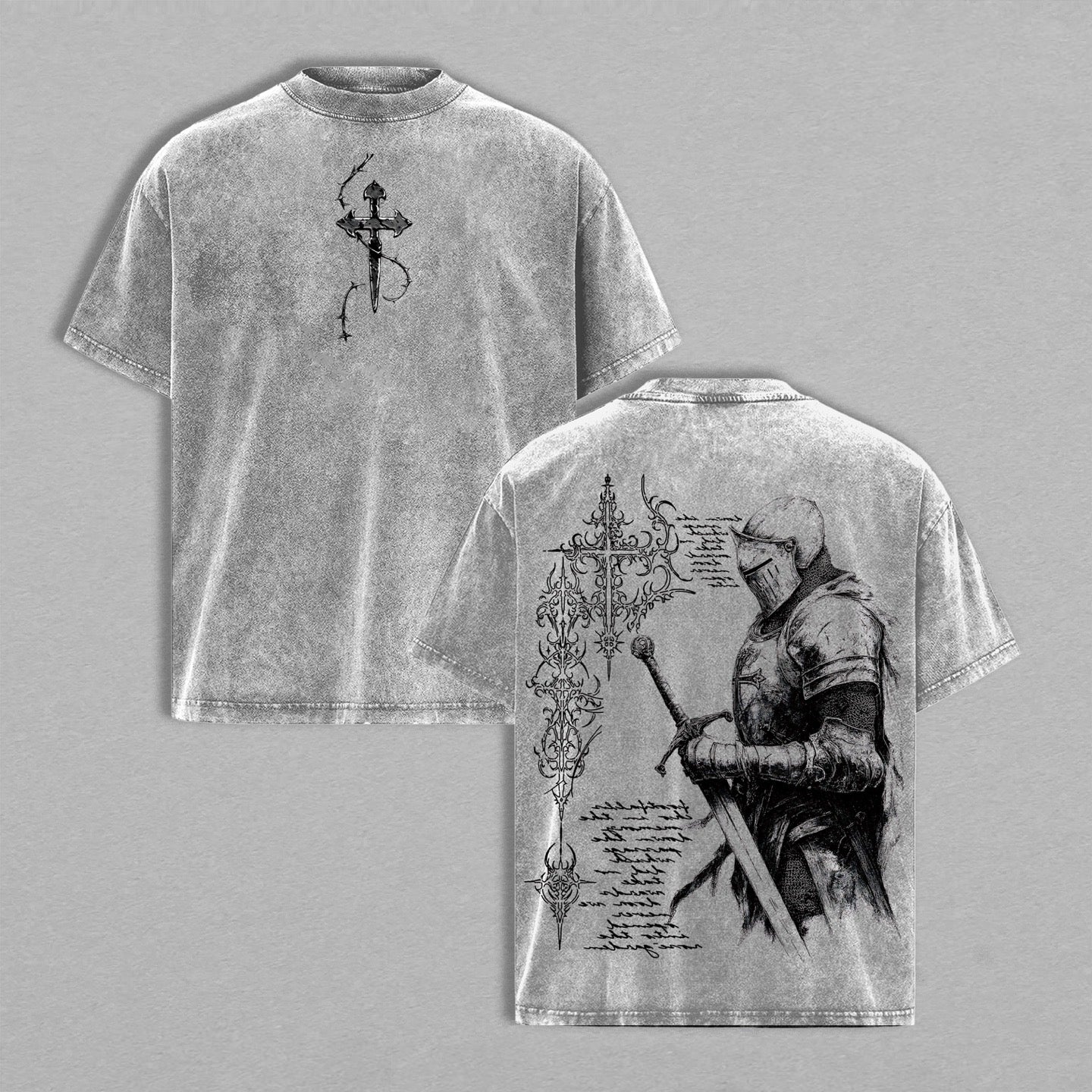 Crusader Knight Vintage Washed T-Shirt