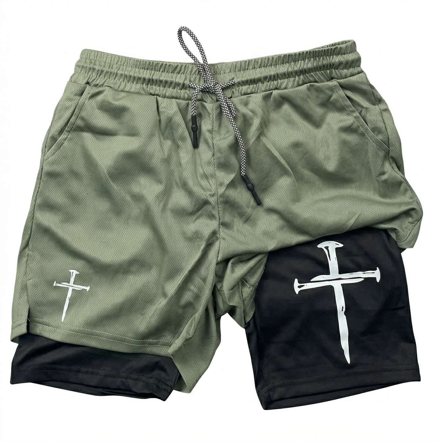 Jesus' crucifixion Workout Shorts