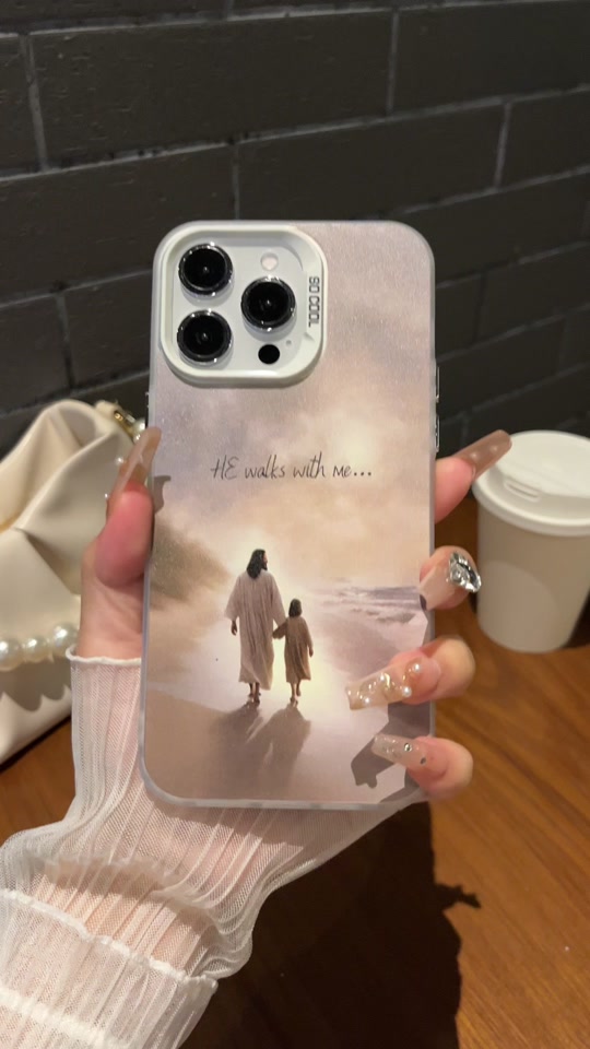 Jesus walks with me Phone Case