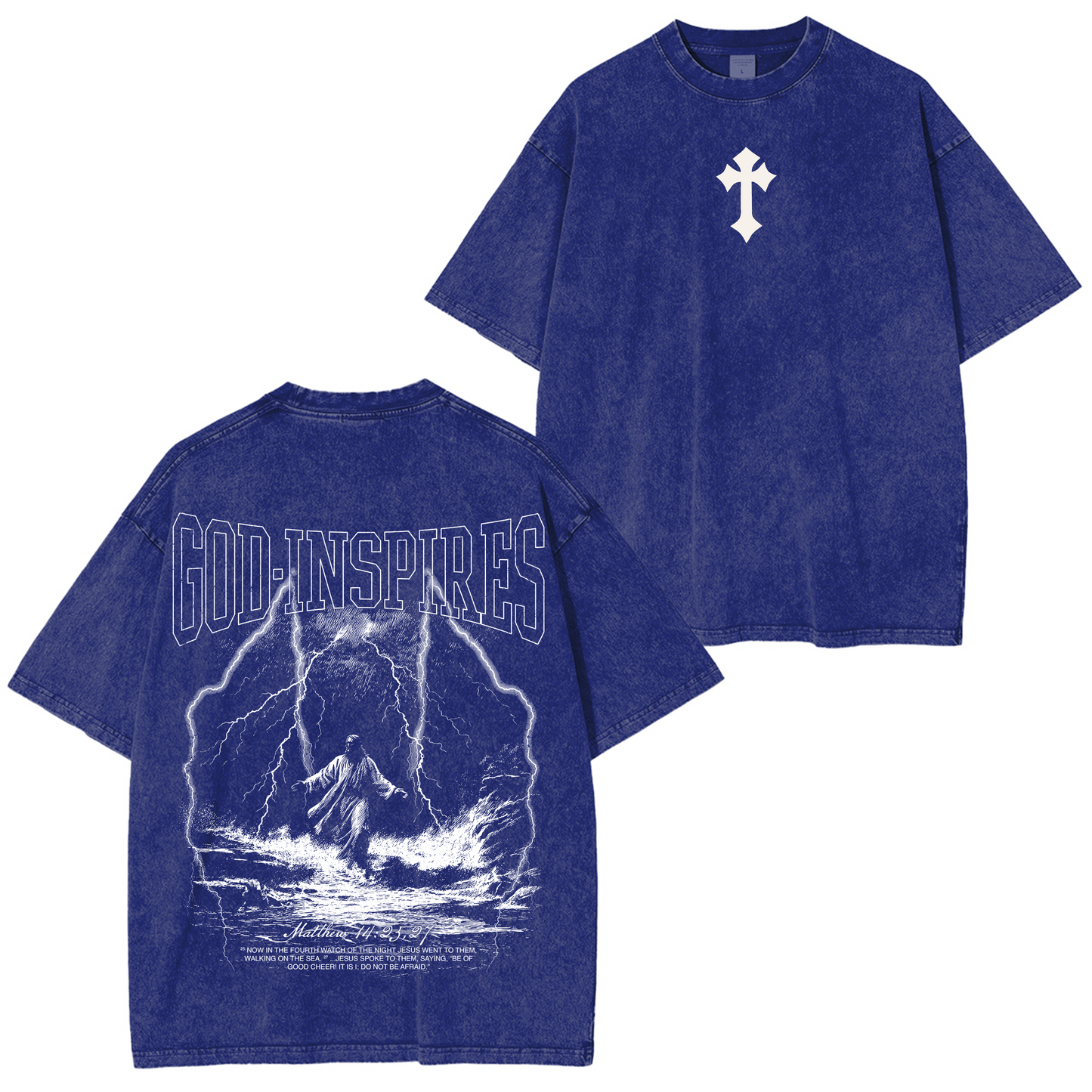 God Inspires Walk in Faith Washed T-shirt/Crewneck/Hoodie