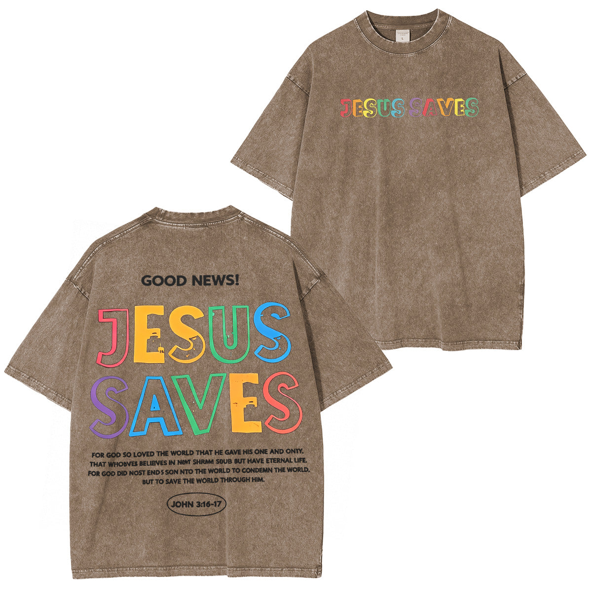 Christian Jesus Bible Verse Washed Unisex T-Shirt