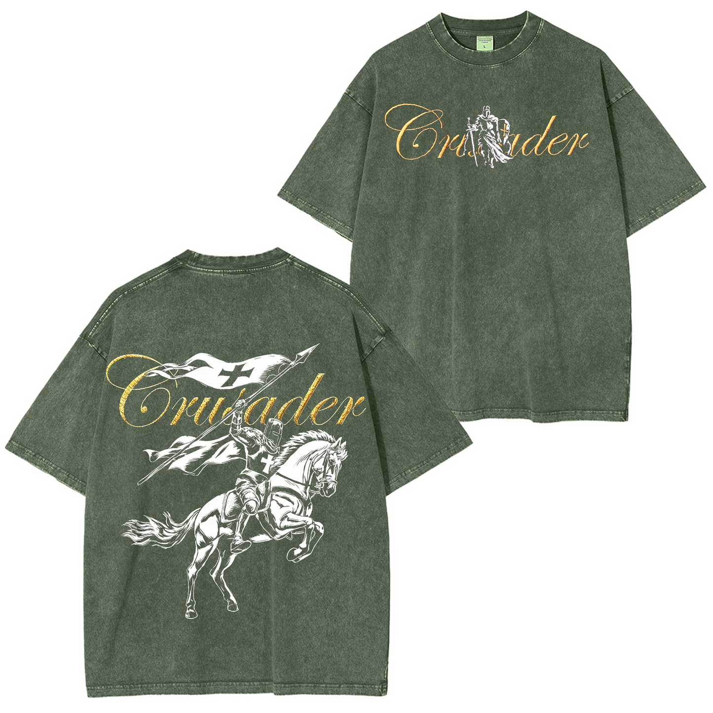 Vintage knight Christian Washed T-shirt/Crewneck/Hoodie