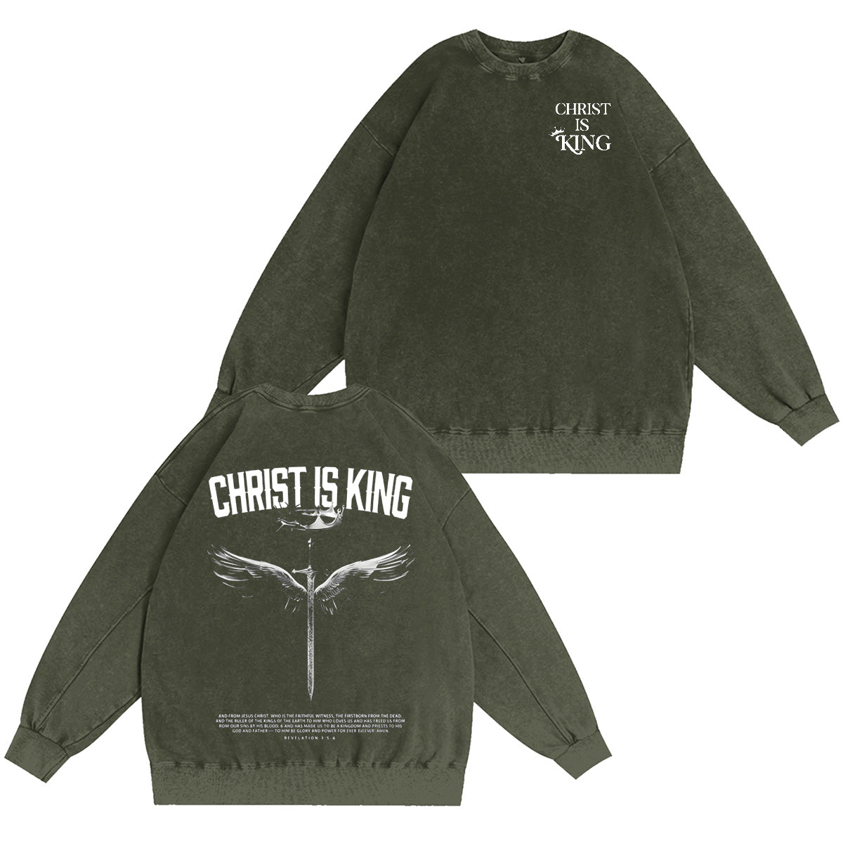Christ the King Washed T-shirt/Crewneck/Hoodie