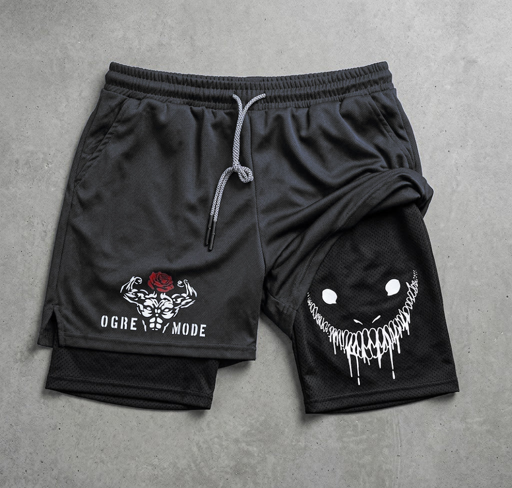 Pink Men's Regular Fit 2 in 1 Cloud Workout Shorts