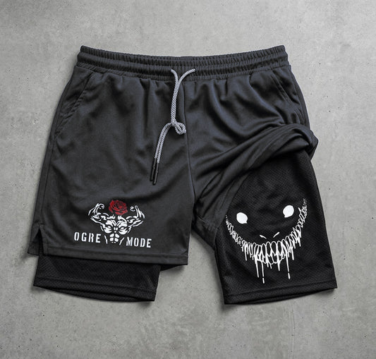 Pink Men's Regular Fit 2 in 1 Cloud Workout Shorts