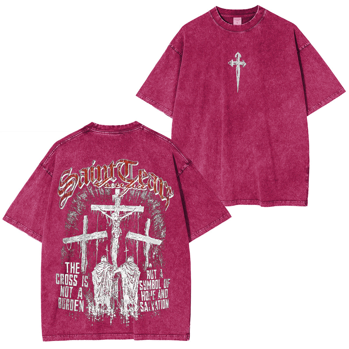 Cross of Salvation Vintage Washed Christian T-Shirt