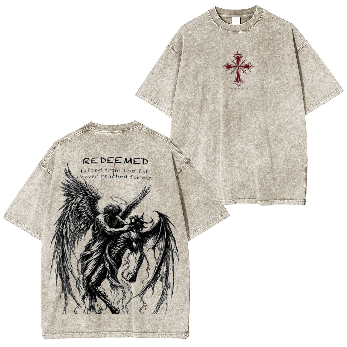 Redeemed Angel Vintage Washed Christian T Shirt