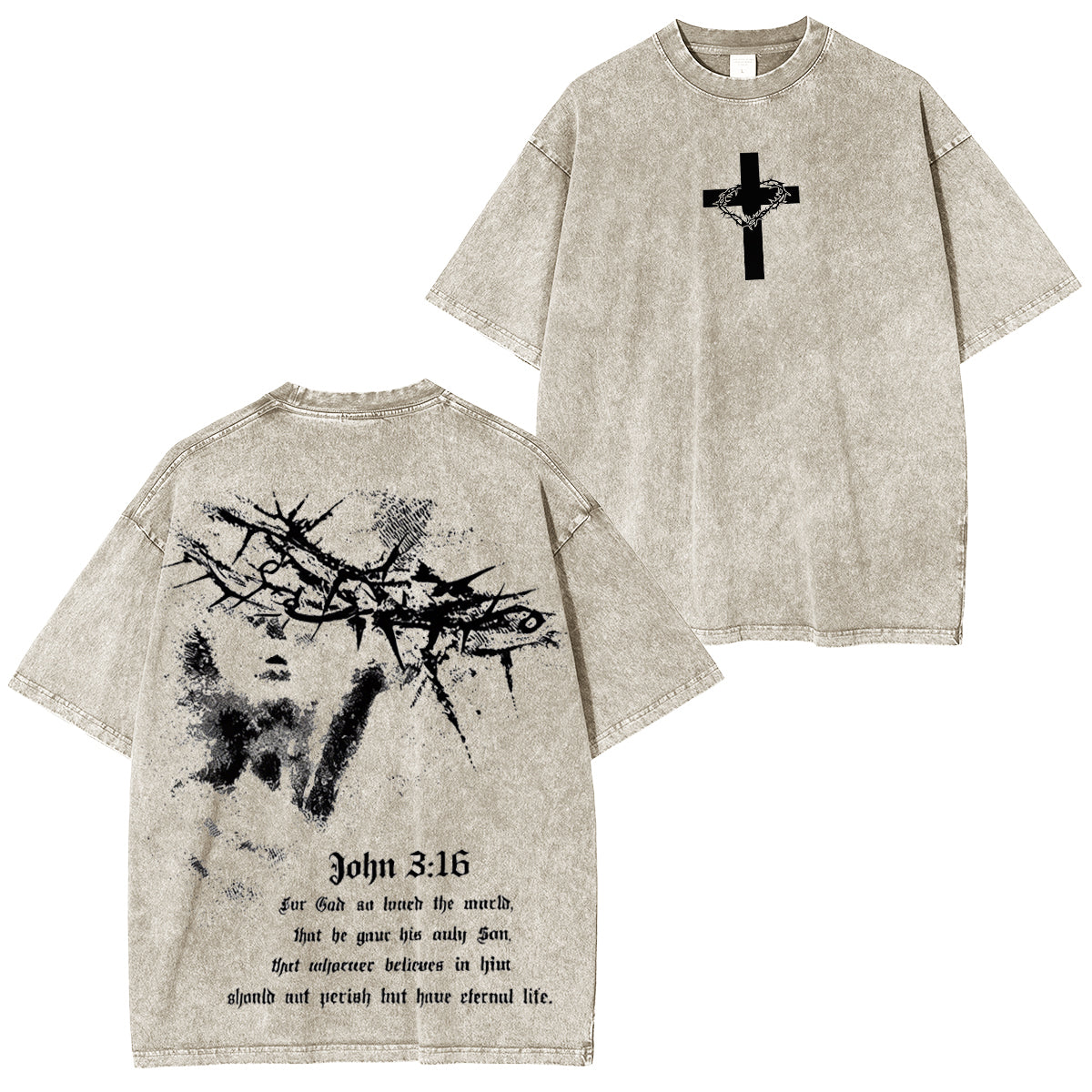 John316 For God So Loved The World Washed Unisex T-Shirt