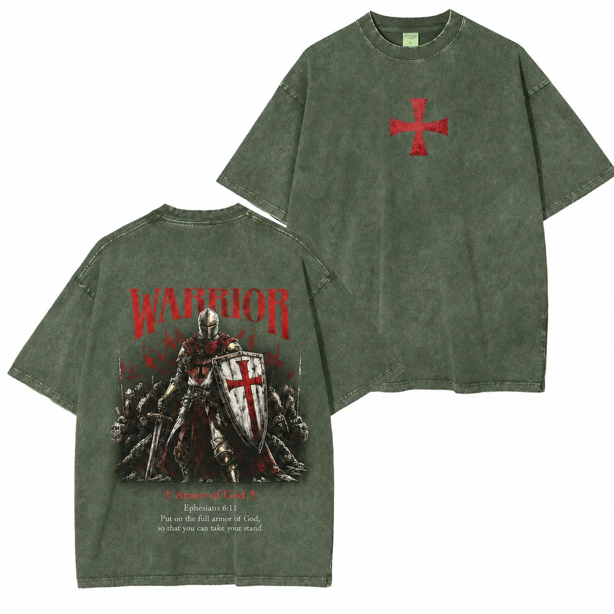 Armor of God Warrior Vintage Washed T-Shirt/Crewneck/Hoodie