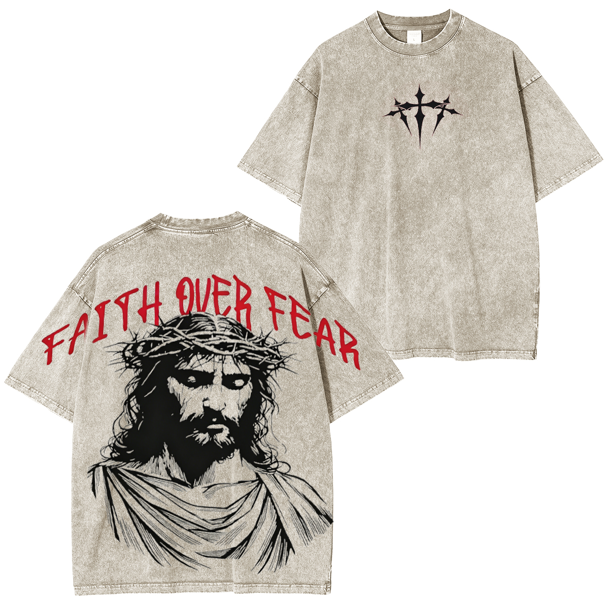 Faith Over Fear Vintage Washed Unisex T-Shirt