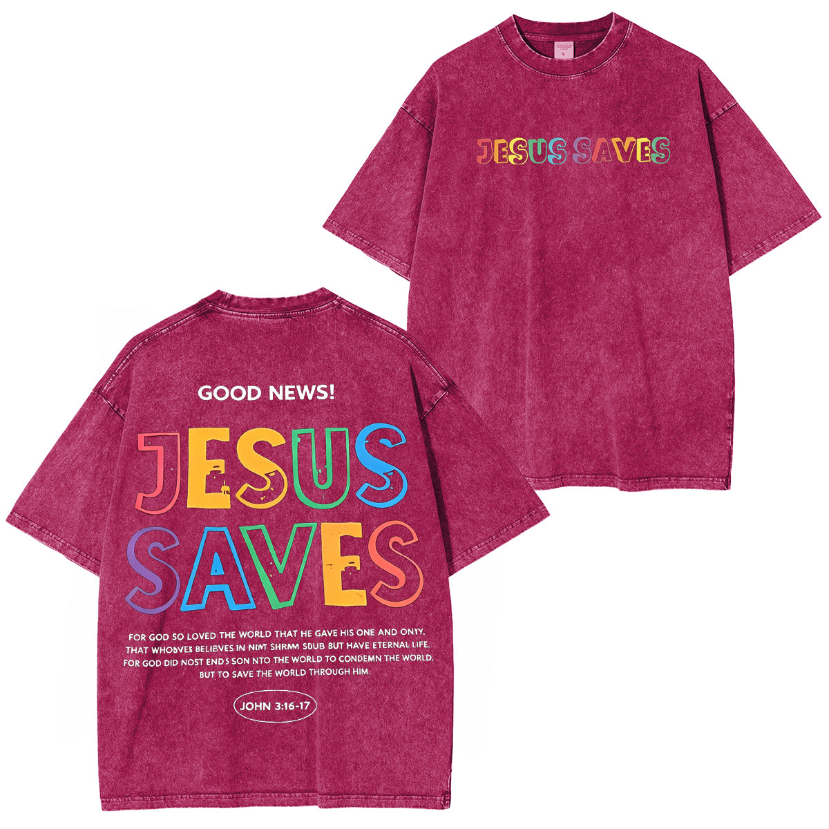 Christian Jesus Bible Verse Washed Unisex T-Shirt