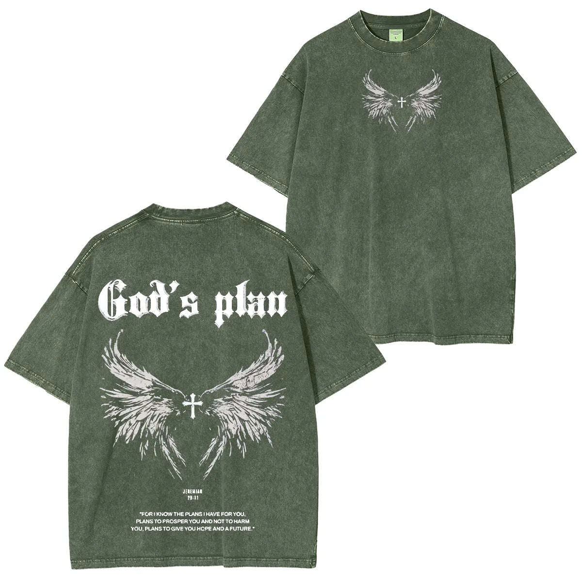 “God’s plan” Washed T-shirt/Crewneck/Hoodie