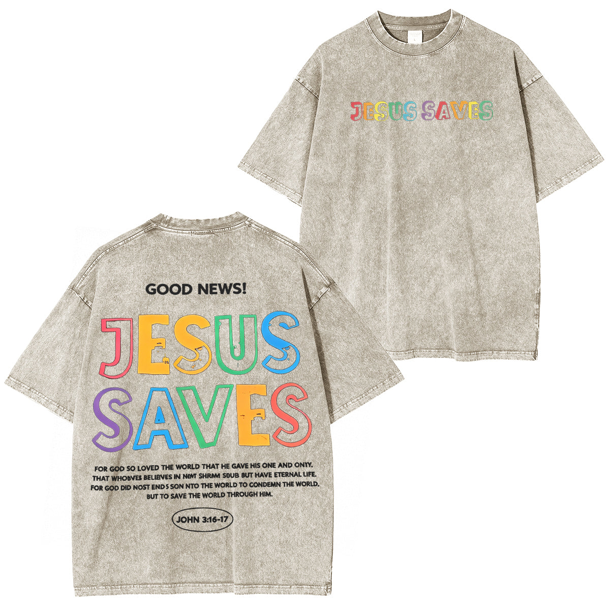 Christian Jesus Bible Verse Washed Unisex T-Shirt