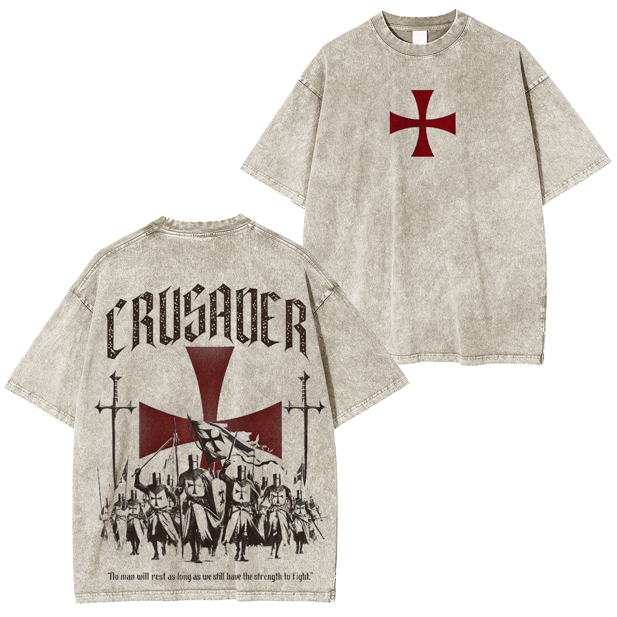 Crusader Knight Washed T-shirt/Crewneck/Hoodie