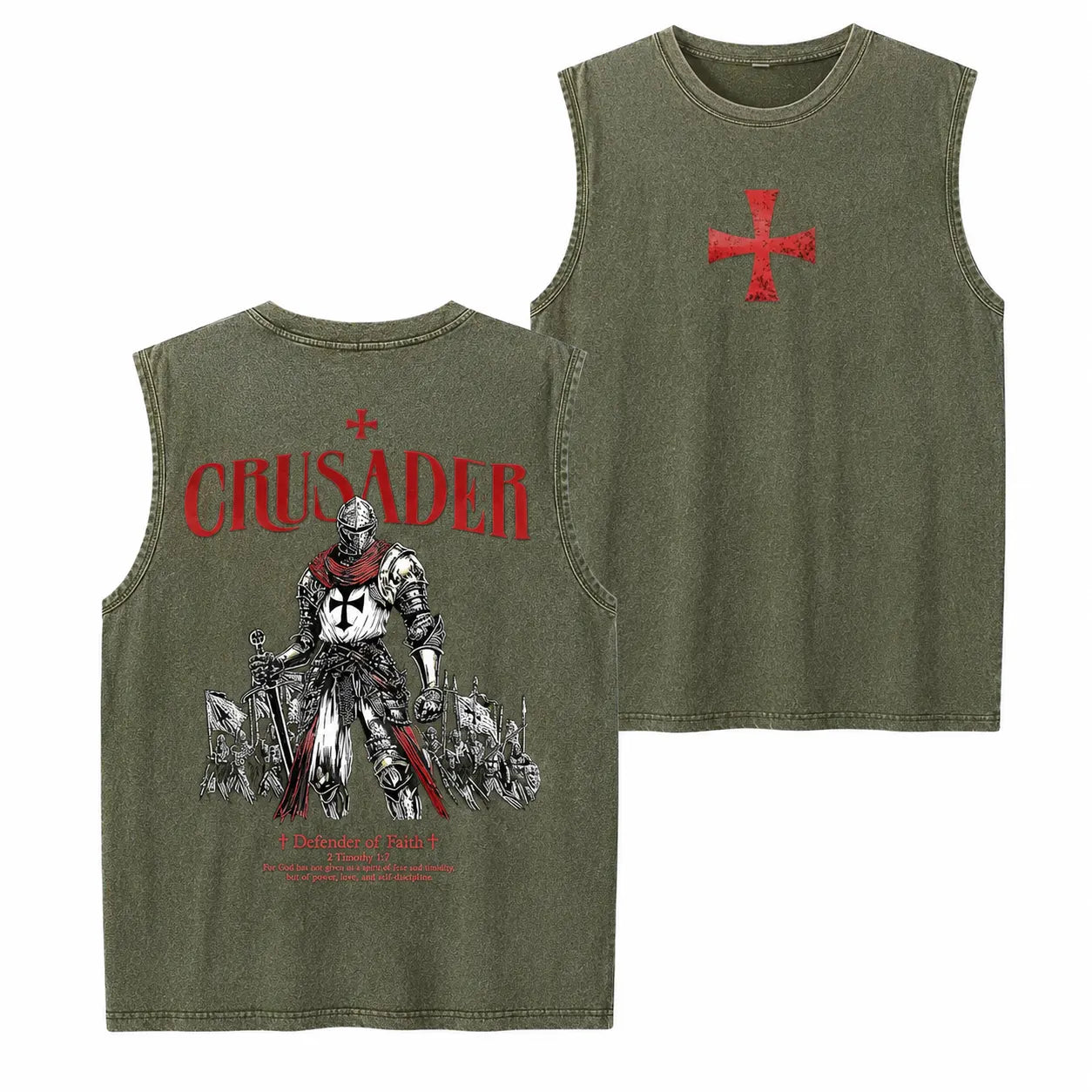 Vintage knight Christian Washed Tank top