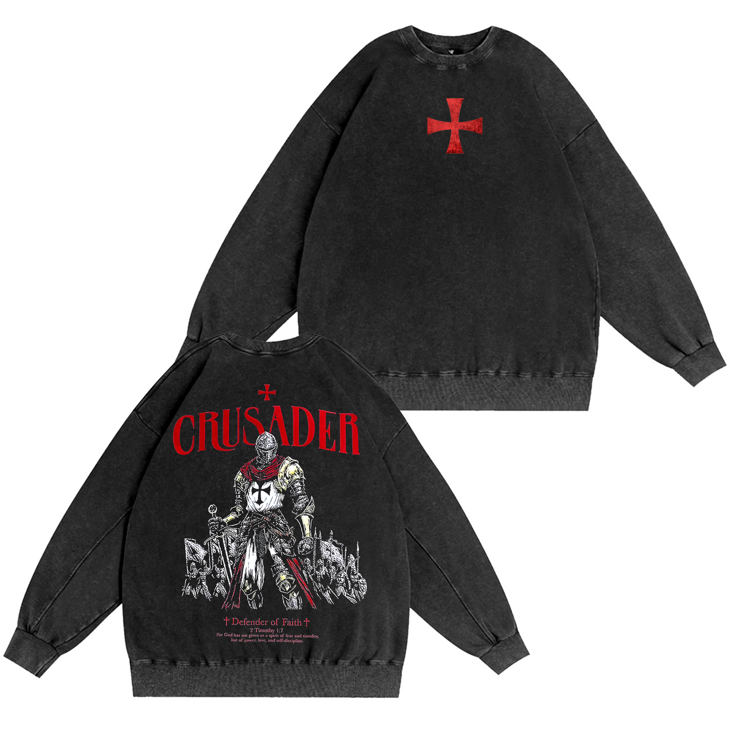 Vintage knight Christian Washed T-shirt/Crewneck/Hoodie