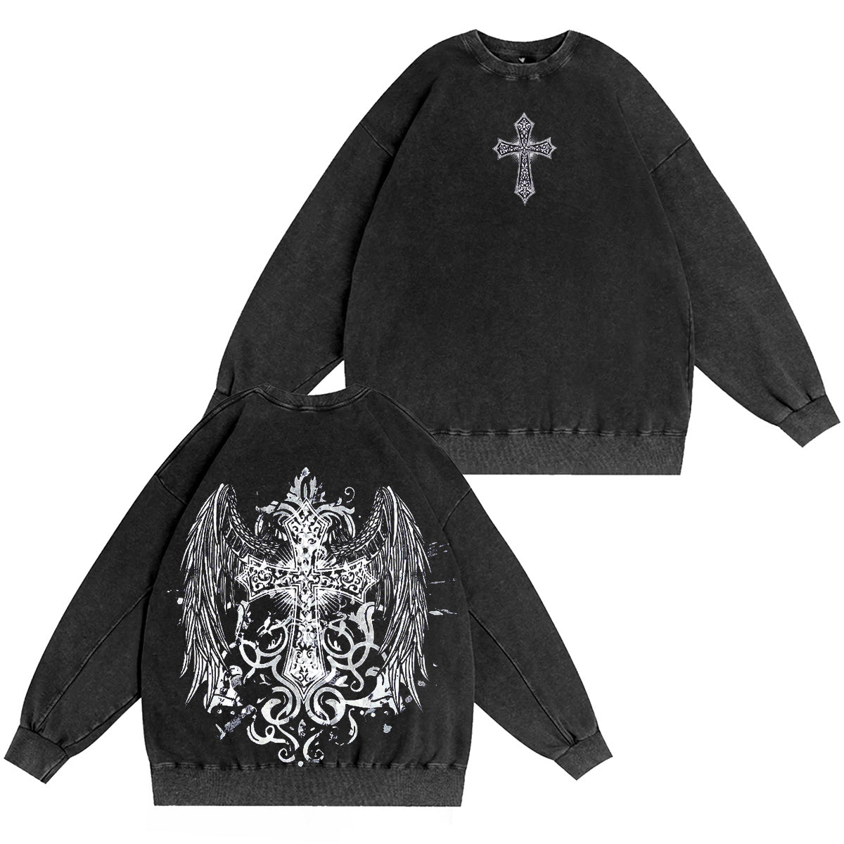 Wings of Conviction Ornate Cross Vintage Washed T-shirt/Crewneck/Hoodie