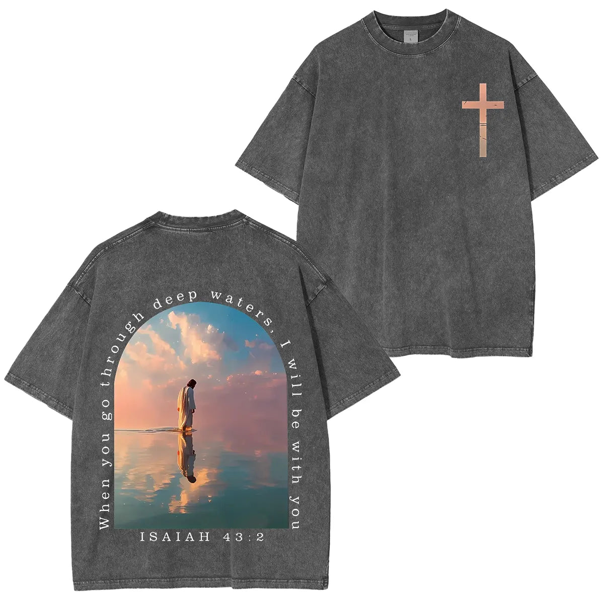 Sea Turtle I Will Be With You Vintage Washed Unisex T-Shirt