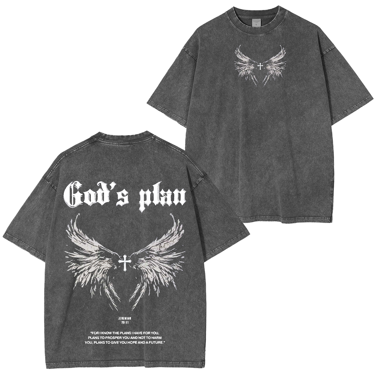 “God’s plan” Washed T-shirt/Crewneck/Hoodie