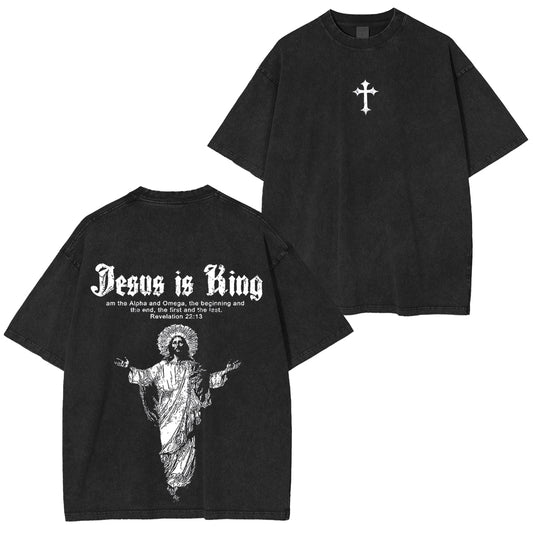 Jesus Is King Vintage Washed Unisex T-Shirt