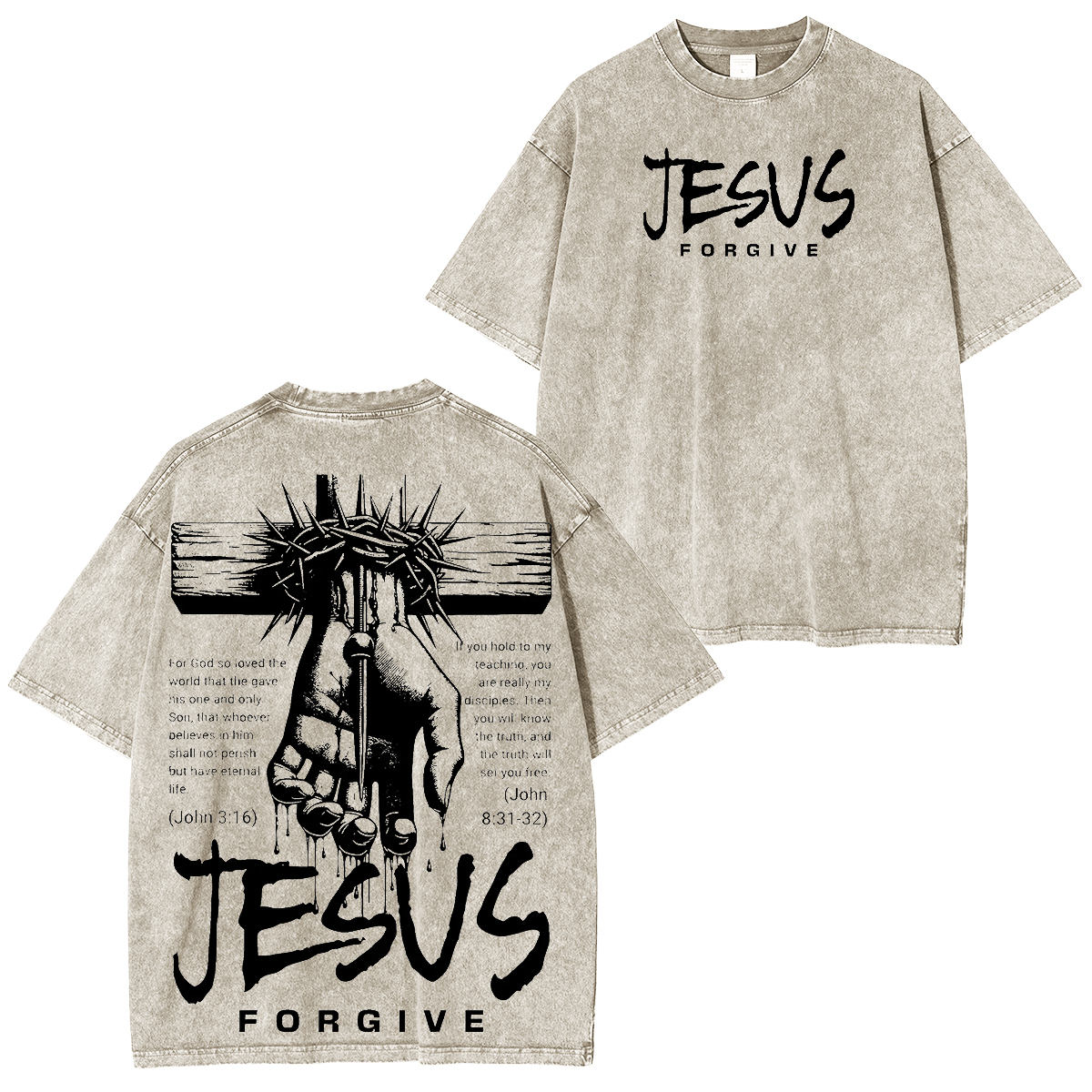 Jesus Forgive Vintage Washed Unisex T-Shirt
