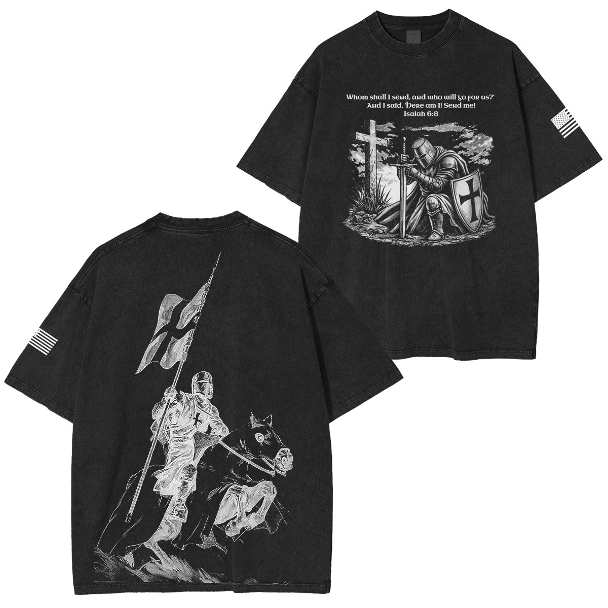 Crusader Knight Vintage Washed Unisex T-Shirt