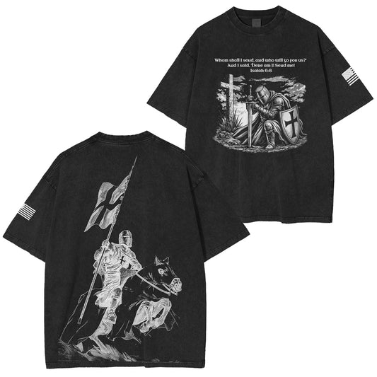 Crusader Knight Vintage Washed Unisex T-Shirt
