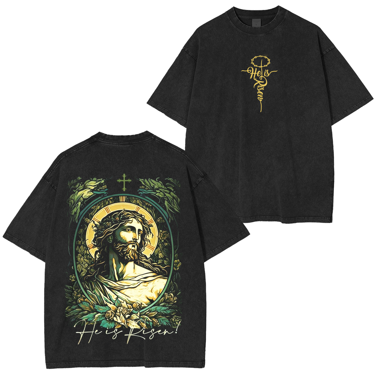 He Is Risen – The Resurrection Unisex Washed T-shirt/Crewneck/Hoodie