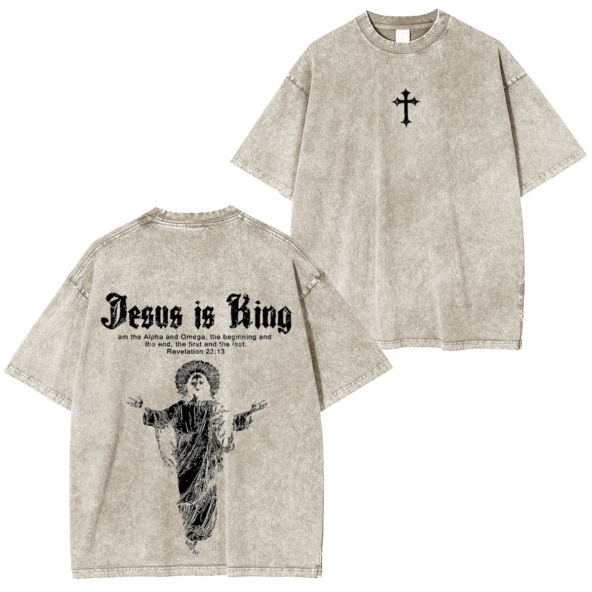 Jesus Is King Vintage Washed Unisex T-Shirt
