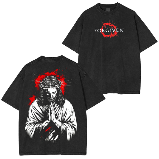 Forgiven,Vintage Jesus Christ Washed T-shirt/Crewneck/Hoodie